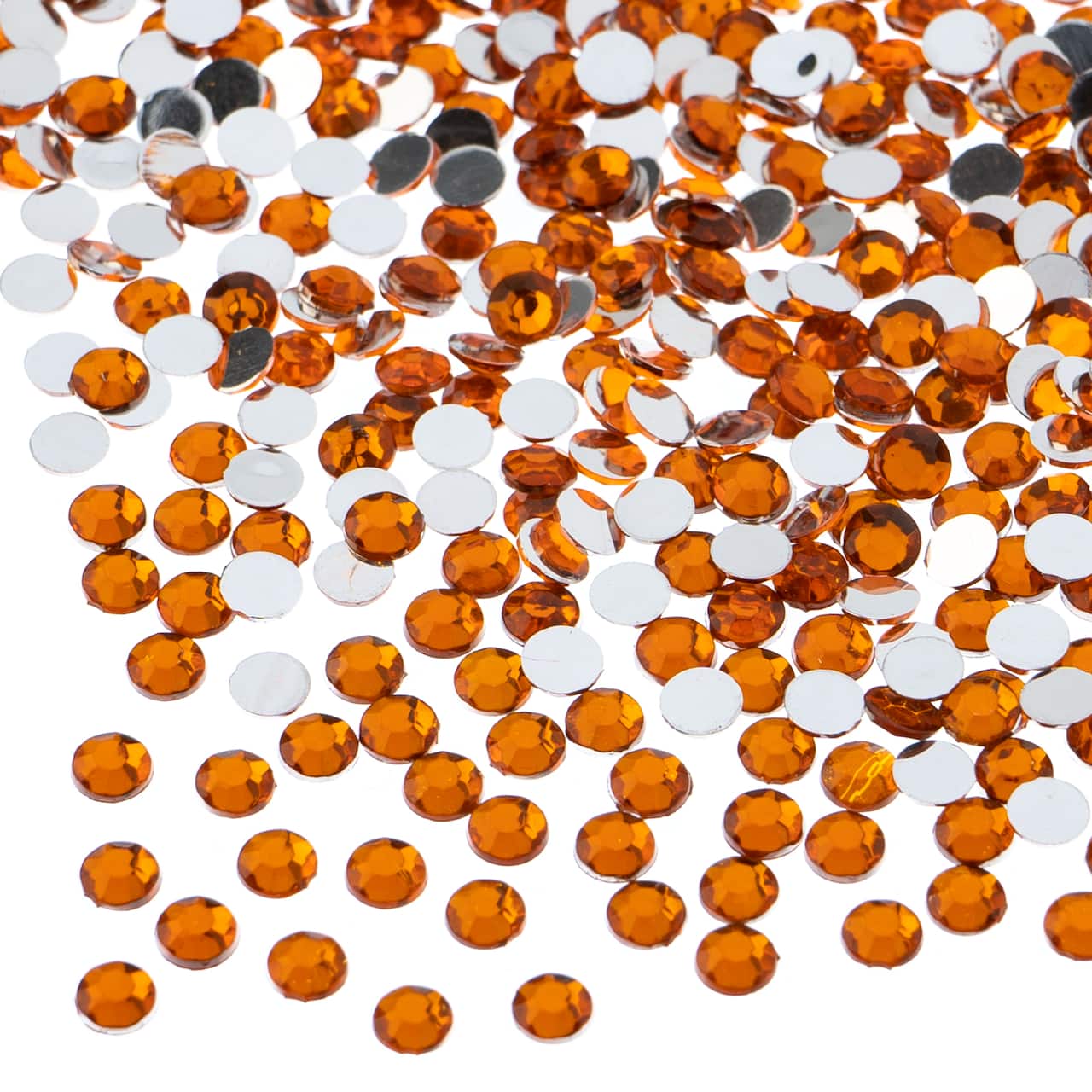 John Bead Acrylic Round Flat Back Rhinestones, 4mm